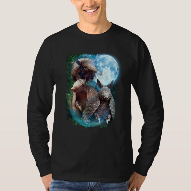 3 Moon Armadillo Anteater Animal T-Shirt (Vorderseite)