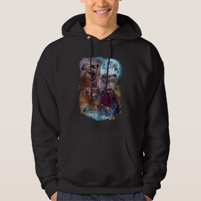 3 Moon Camel  Llama Alpaca Animal Hoodie (Vorderseite)