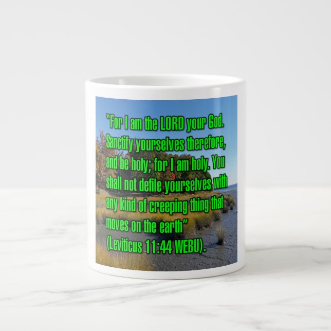3. Mose 11:44 WEBU Mug Jumbo-Tasse (Vorderseite)