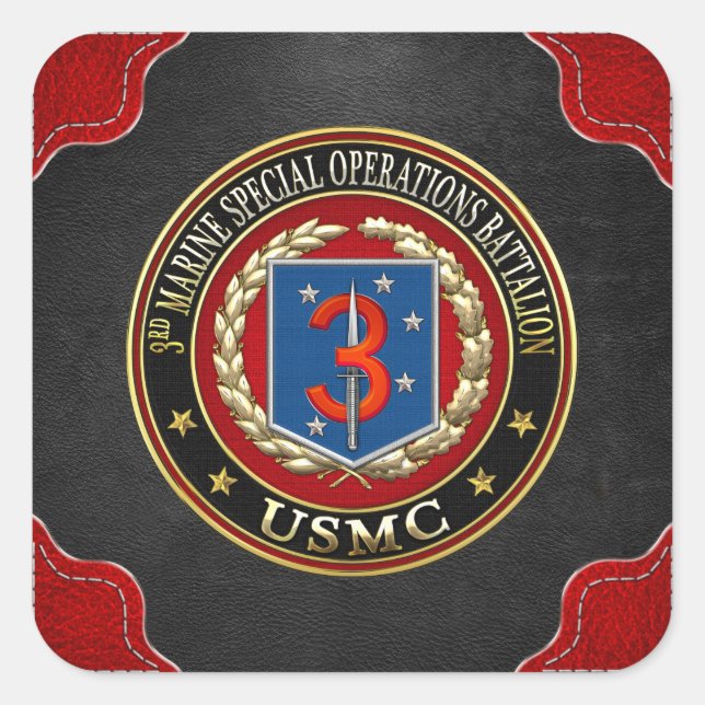 3. MSOB [3D] QUADRATISCHER AUFKLEBER (Vorderseite)