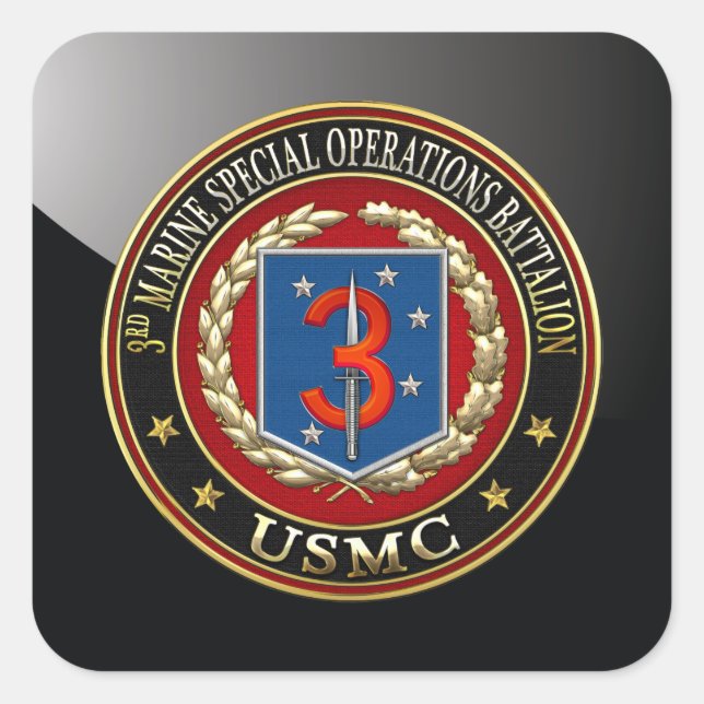 3. MSOB [3D] QUADRATISCHER AUFKLEBER (Vorderseite)