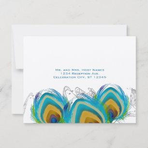 3 Musical Peacock Feathers UAWG Postcard RSVP Karte