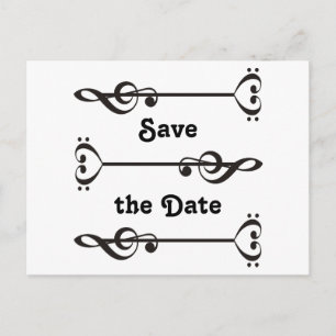 3 Musikpfeile Ankündigungspostkarte