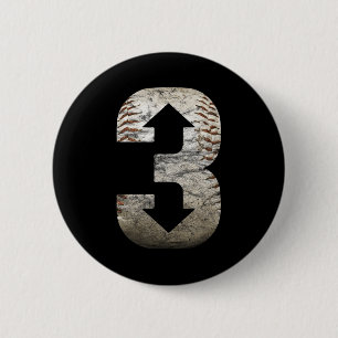 3 Nach drei oben drei nach unten Baseball Button