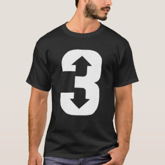 3 Nach oben 3 nach oben Drei-unten-Baseball-Shirt T-Shirt