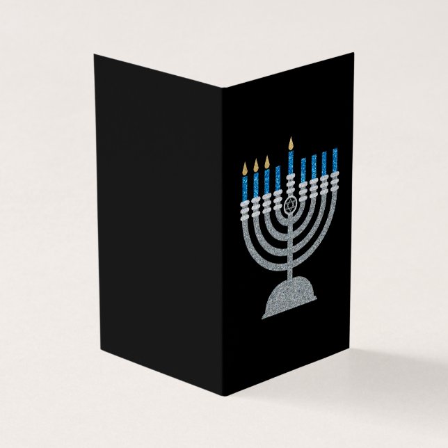 3. Nacht der Hanukkah Glitzer Cards 25pk (Vorderseite)