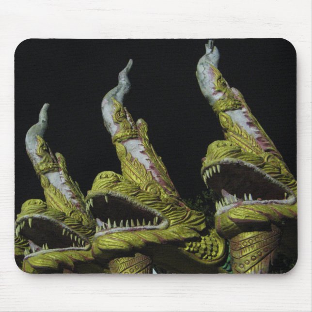 3 Nagas in der Nacht Mousepad (Vorne)