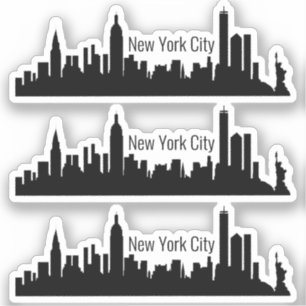 3 New York City Stickers Aufkleber