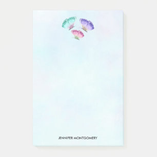 3 Niedliche Pastelfarben Wasserfarbenfrohe Schmett Post-it Klebezettel