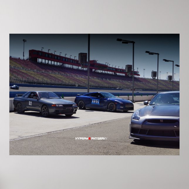 3 Nissan GT-R32 Skyline & R35 Autoclub Speedway Poster (Vorne)