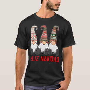 3 Nordic Gnomes Feliz Navidad Winter Weihnachtssch T-Shirt