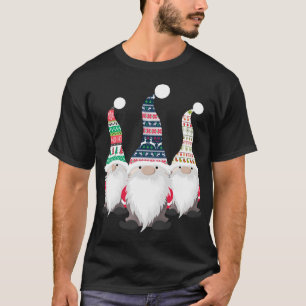 3 Nordic Gnomes Swedish Nisse Tomte Christmas Paja T-Shirt