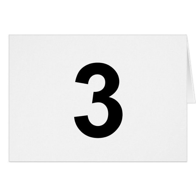 3 - Nummer drei (Vorderseite (Horizontal))