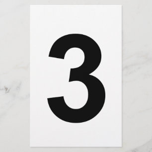 3 - Nummer drei Briefpapier