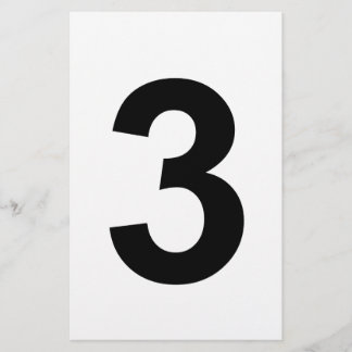 3 - Nummer drei Briefpapier