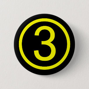 3 - Nummer drei Button