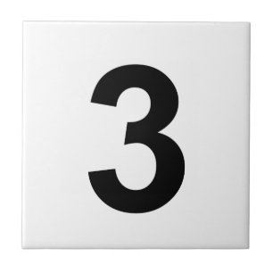 3 - Nummer drei Fliese