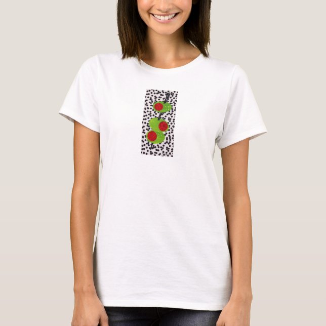3 Oliven auf Weiß T-Shirt (Vorderseite)