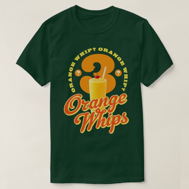 3 Orangefarbene Whips T-Shirt (Design vorne)