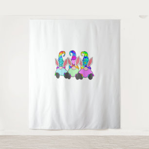 3 Ostern Hippie Gnomes Gefärbte Krawatte Frühlings Wandteppich