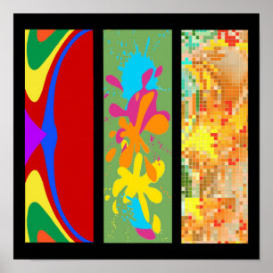 3 Panel-Farbe Poster
