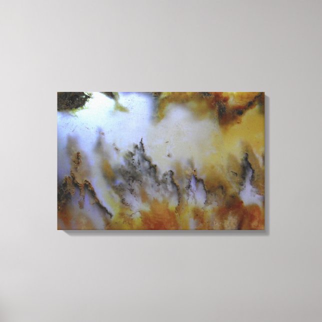 3 Panel Natural Mossy Agate Foto Leinwanddruck (Vorderseite)