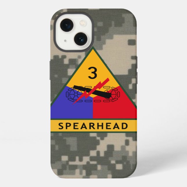 3. Panzerdivision "Spearhead" Digitale Tarnung iPhone Hülle (Rückseite)