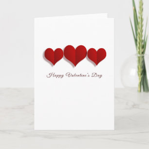 3 Papier Herz-Valentinenkarte Karte