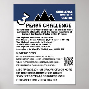 3 Peaks Challenge, Advert der Bergsteigerfirma Poster