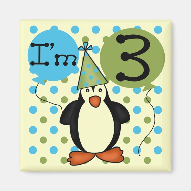 3. Penguin Geburtstagsgeschenke und Geschenke Magnet (Vorne)