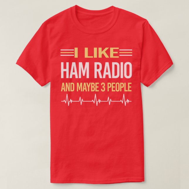 3 People Ham Radio Amateur Radio Radio T-Shirt (Design vorne)