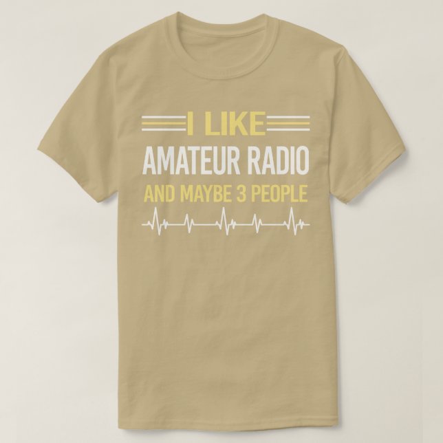3 Personen Amateur Radio Ham Radio T-Shirt (Design vorne)