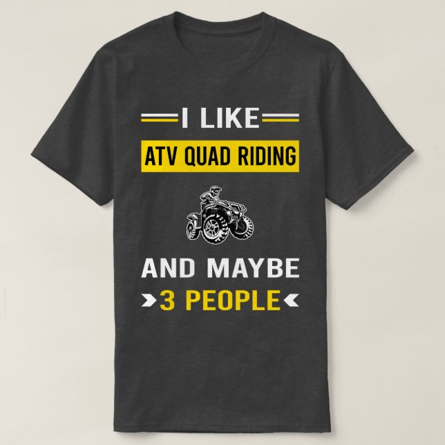 3 Personen ATV Quad Riding T-Shirt (Design vorne)