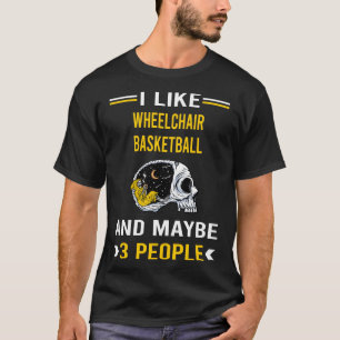 3 Personen Rollstuhl Basketball T-Shirt
