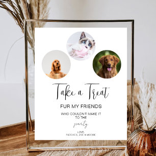 3 Pet Wedding Party Gefallen Moderne Hochzeithunde Poster