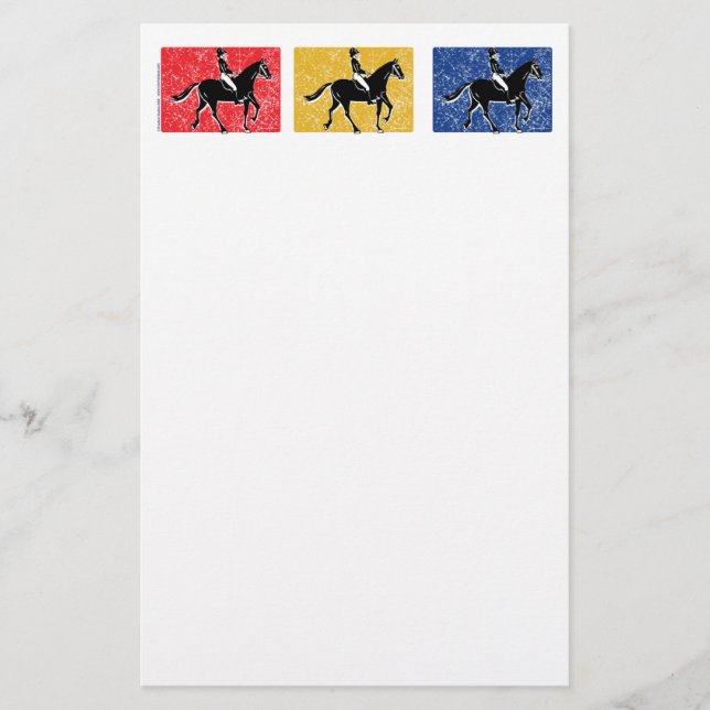 3-Pferde Briefpapier (Vorderseite)