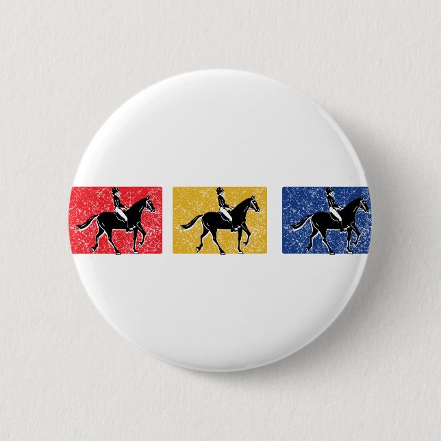 3-Pferde Button (Vorderseite)