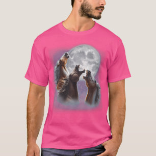 3 Pferde Schluchten auf dem Mond Funny Horse Lover T-Shirt