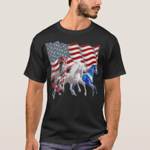 3 Pferdefeuerflagge T-Shirt