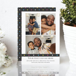 3 Photo and spotty dot back template Karte