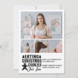 3 Photo Christmas Cookies for 2 Pregnancy  Feiertagskarte