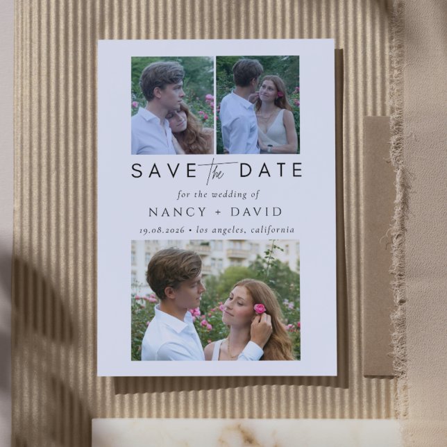 3 Photo Collage Wedding  Save The Date (Von Creator hochgeladen)