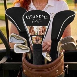 3 Photo Grandma Est Year Custom Name Number Grands Golf Headcover