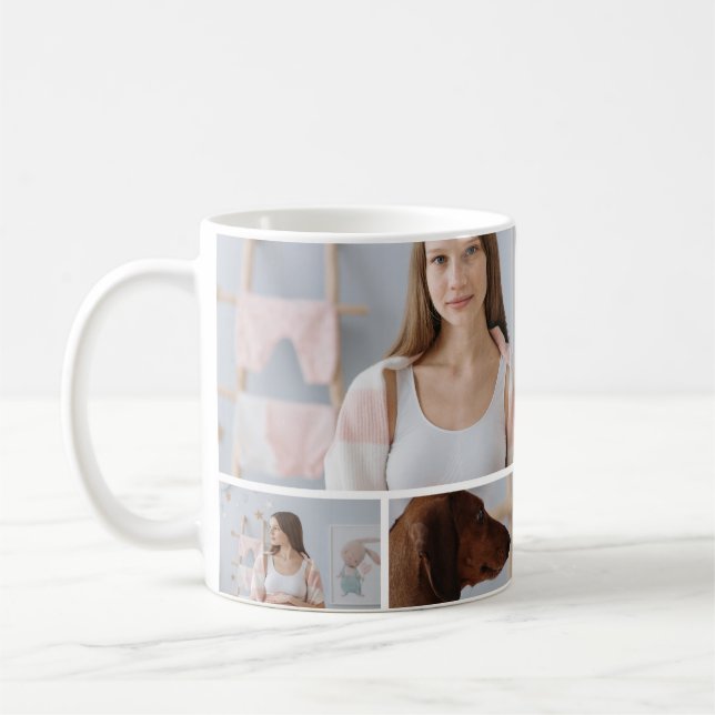 3 Photo Mommy to be Christmas Pregnancy  Kaffeetasse (Links)