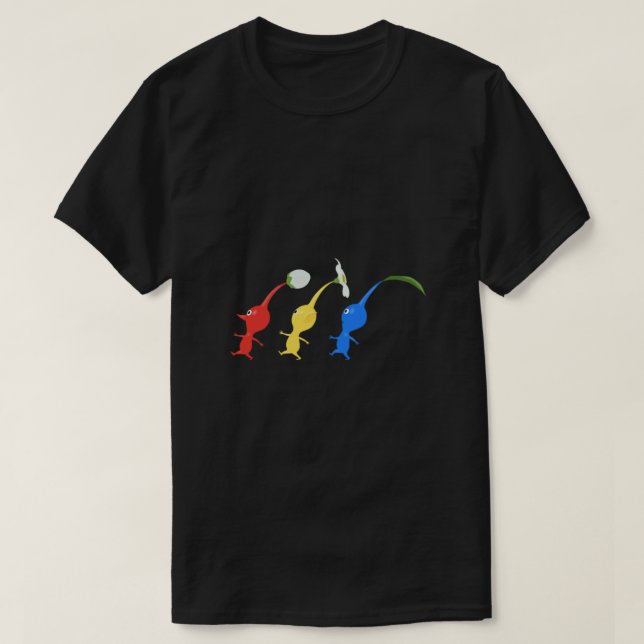 3 Pikmin läuft klassisch T-Shirt (Design vorne)