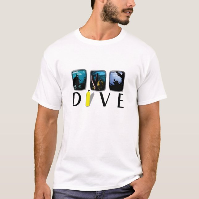 3 Platte TAUCHEN T-Shirt (Vorderseite)
