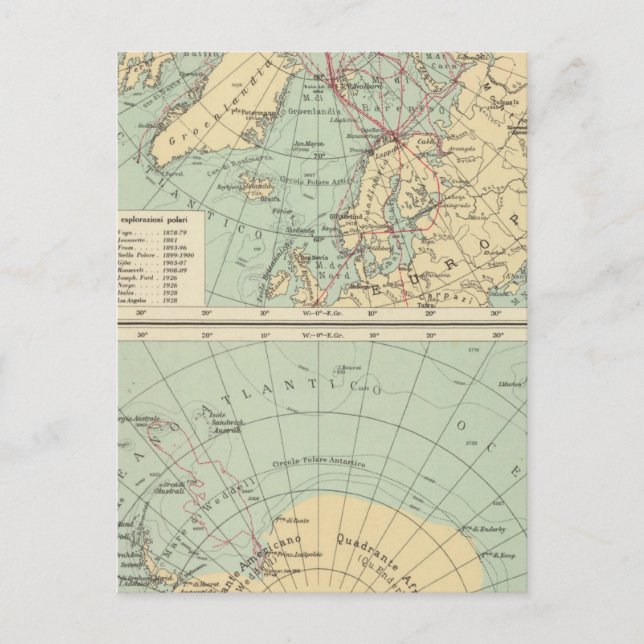 3 Polare Landungen Postkarte (Vorderseite)