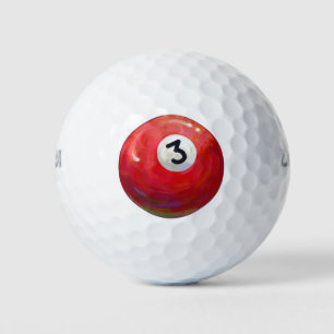 3 Pool Ball Muster gemalt