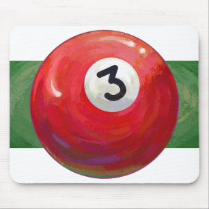 3 Pool Ball Muster gemalt Mousepad