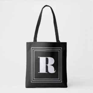 3 Rahmen Monogramm Schwarz & Weiß